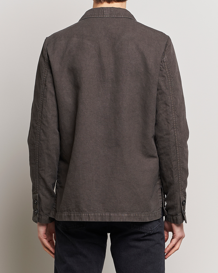 Homme | Manteaux Et Vestes | Massimo Alba | Baglietto Washed Cotton Work Jacket Dark Brown