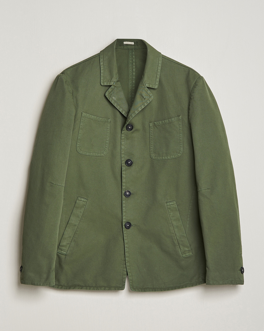 Homme | Manteaux Et Vestes | Massimo Alba | Solex Cotton Work Jacket Military Green