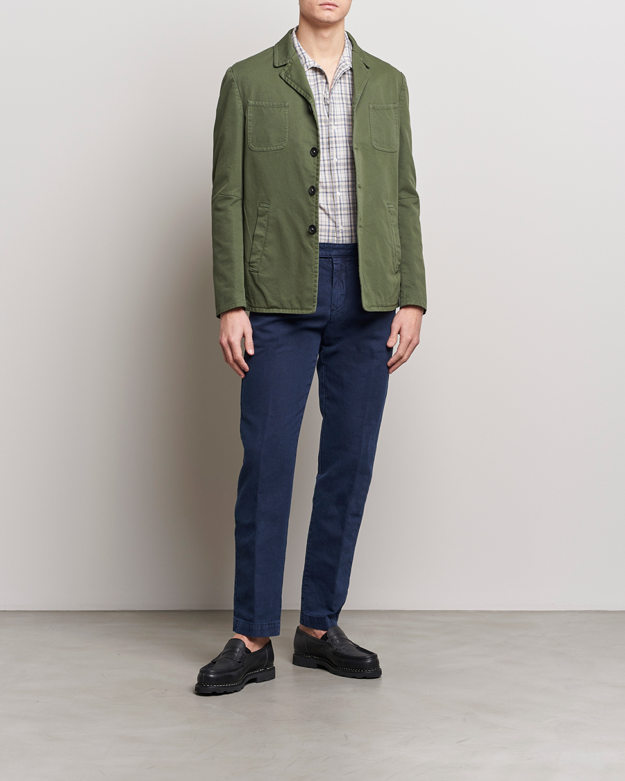 Homme | Manteaux Et Vestes | Massimo Alba | Solex Cotton Work Jacket Military Green