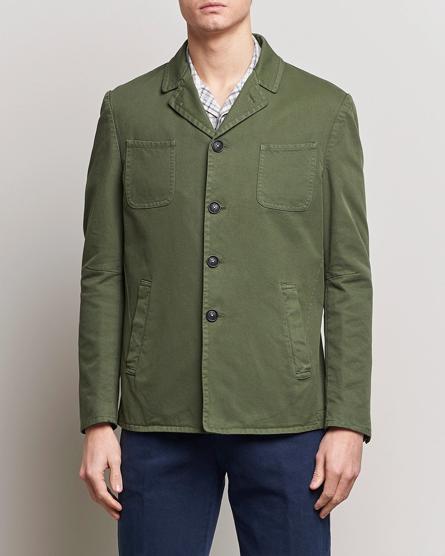 Homme | Vestes Contemporaines | Massimo Alba | Solex Cotton Work Jacket Military Green