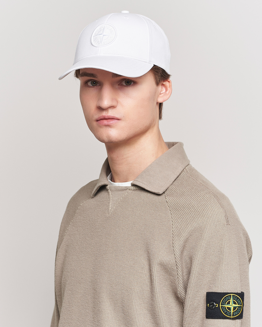 Homme | Stone Island Classic Cotton Cap White | Stone Island | Classic Cotton Cap White