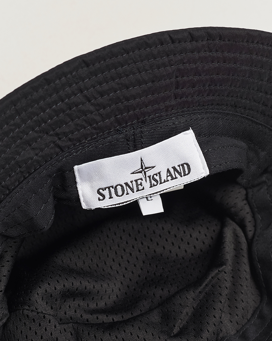 Homme | Stone Island Logo Bucket Hat Black | Stone Island | Logo Bucket Hat Black