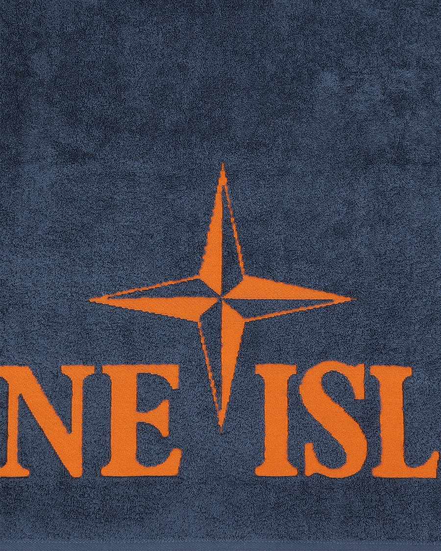 Homme | Stone Island | Stone Island | Cotton Terry Beach Towel Dark Blue