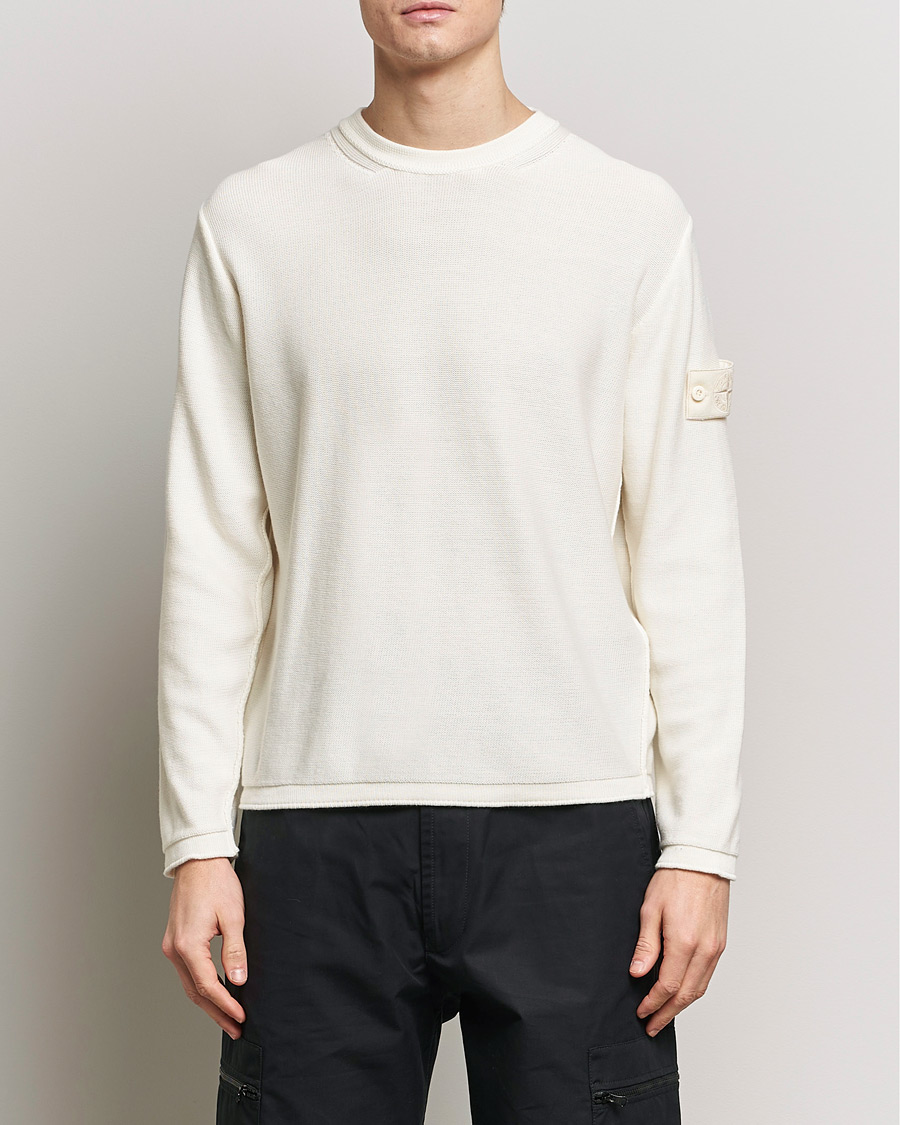 Homme | Pulls Et Tricots | Stone Island | Ghost Knitted Cotton/Cashmere Sweater Natural Beige