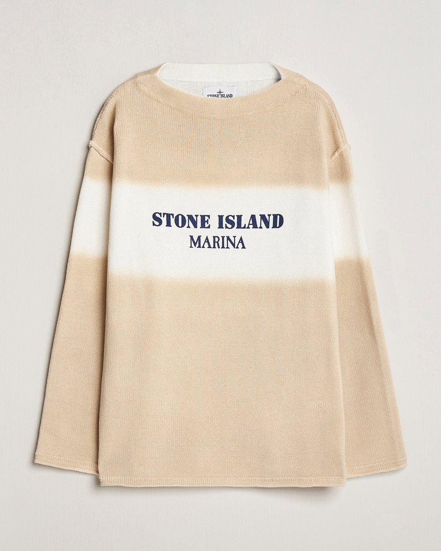 Homme | Pulls Et Tricots | Stone Island | Marina Organic Cotton Sweater Natural Beige