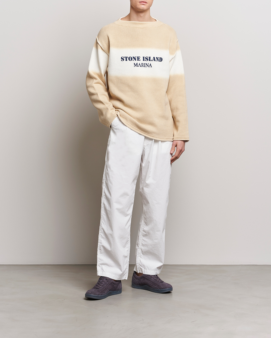 Homme | Pulls Et Tricots | Stone Island | Marina Organic Cotton Sweater Natural Beige