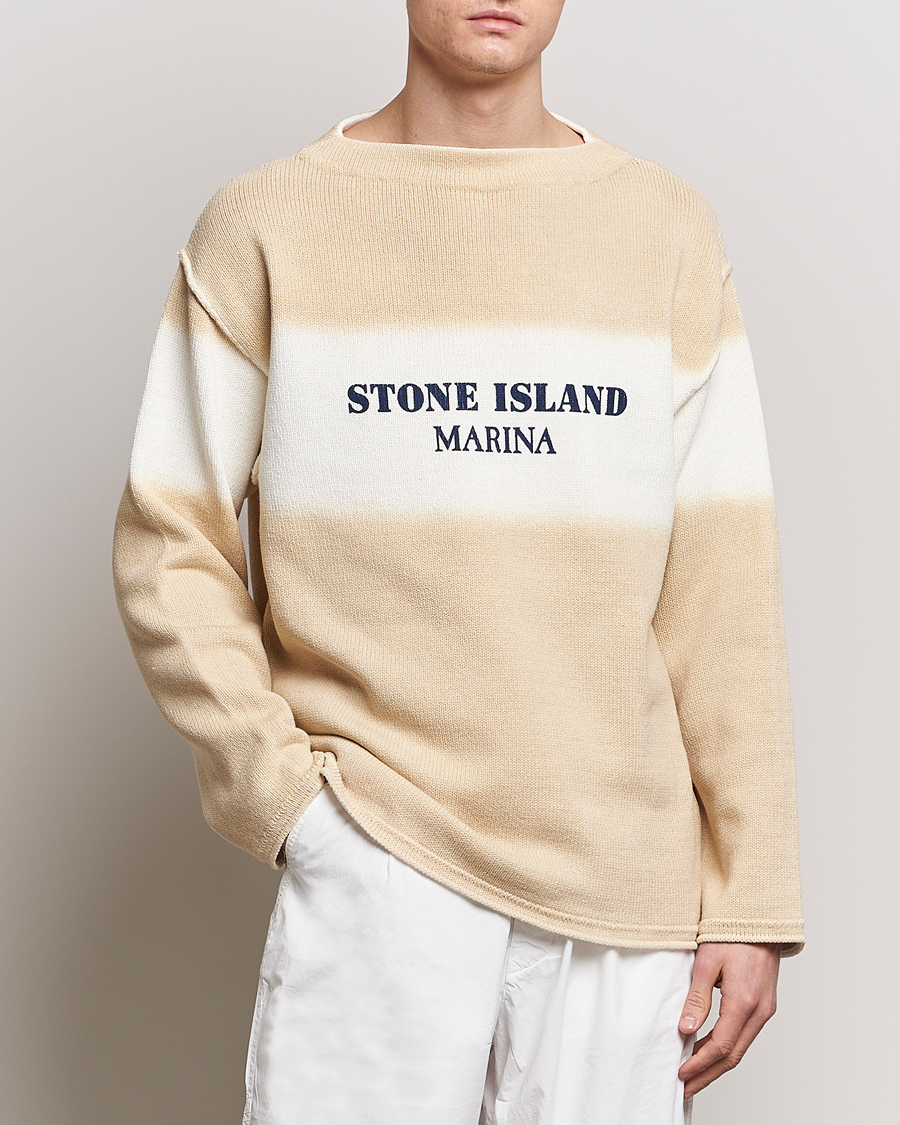 Homme | Pulls Et Tricots | Stone Island | Marina Organic Cotton Sweater Natural Beige