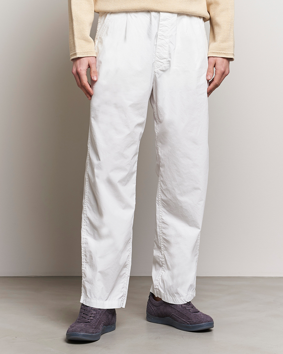 Homme | Pantalons | Stone Island | Marina Washed Cotton Canvas Trousers White