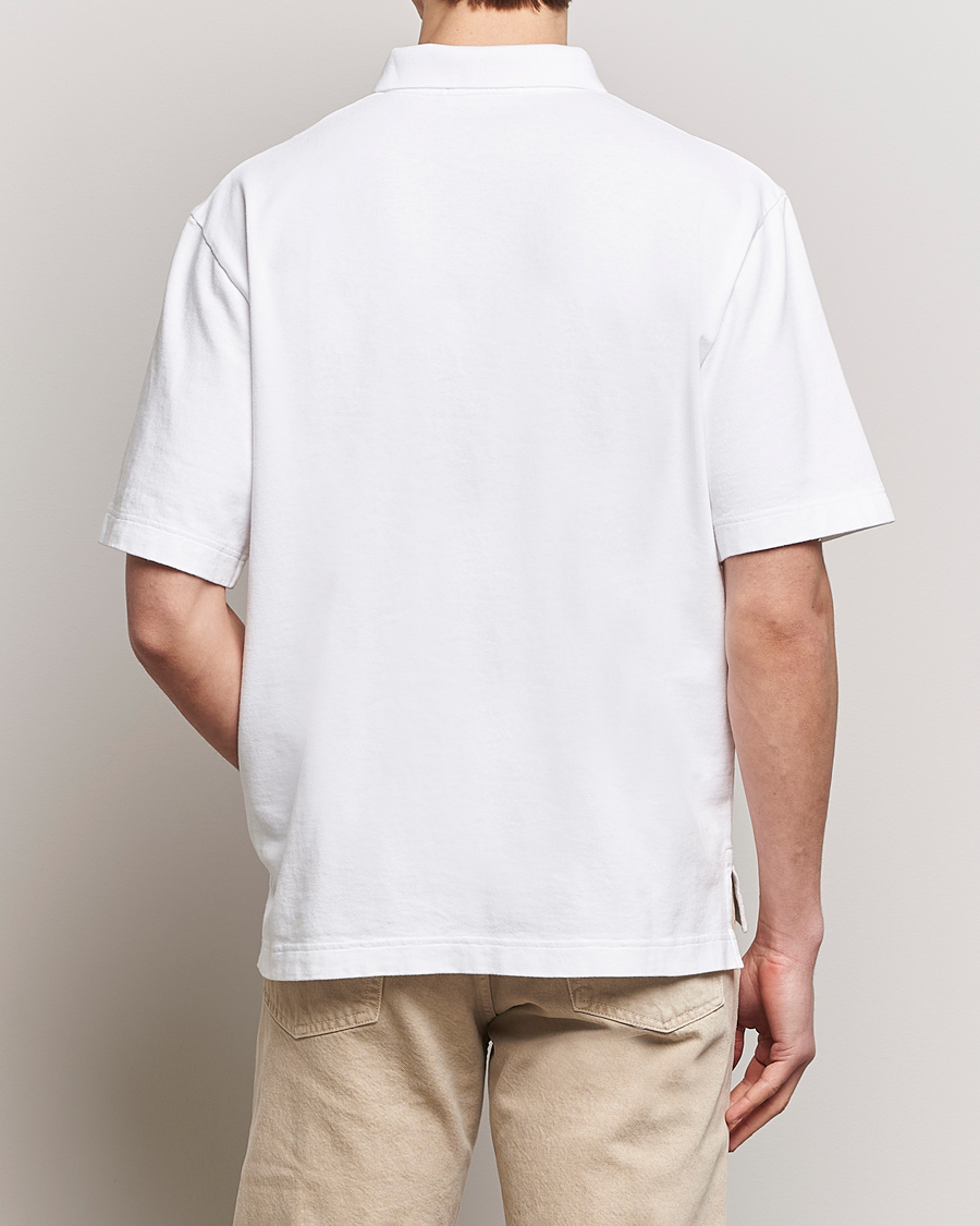 Homme | Polos | Stone Island | Marina Striped Cotton Poloshirt White