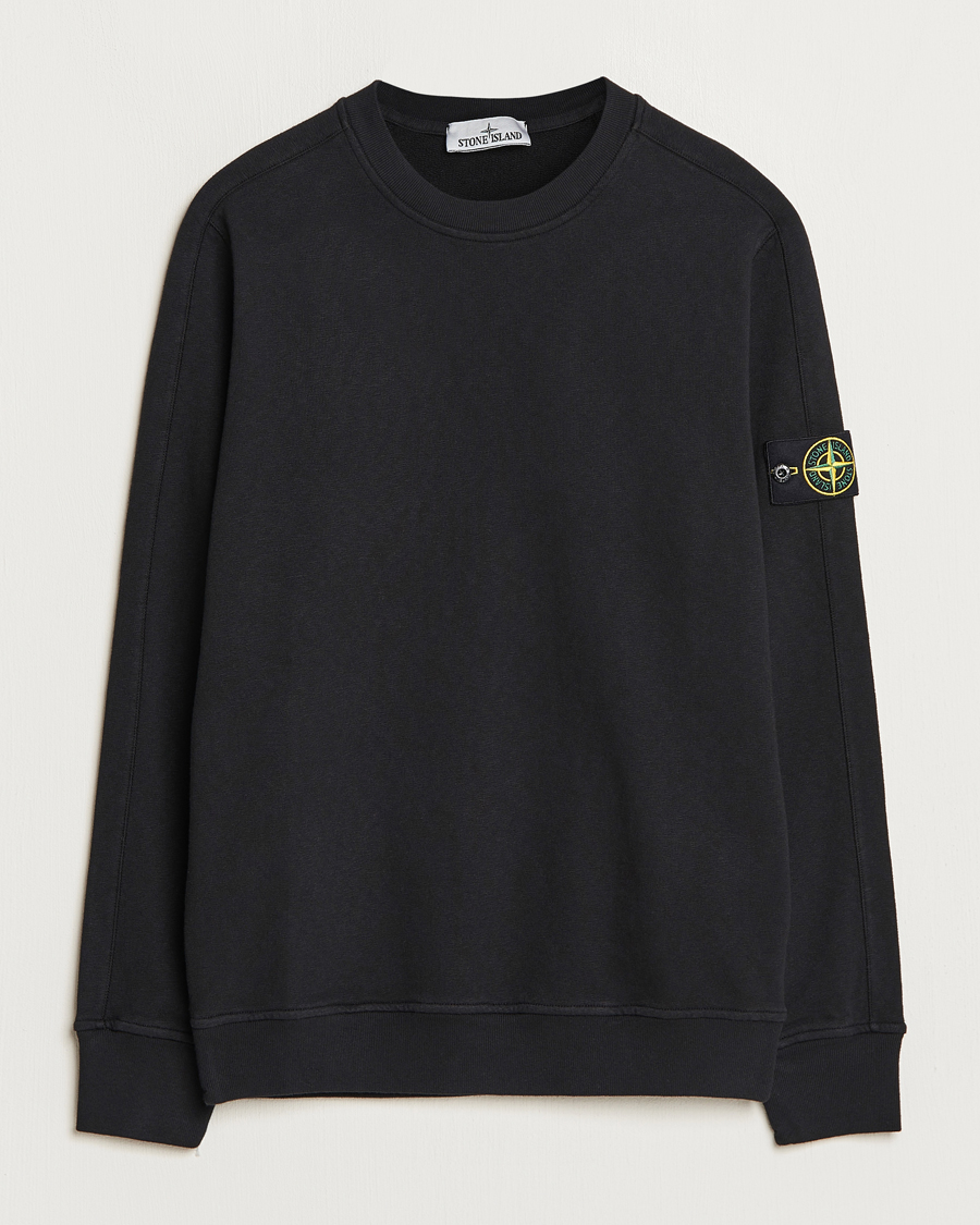 Homme | Pulls Et Tricots | Stone Island | Garment Dyed Cotton Old Effect Sweatshirt Black