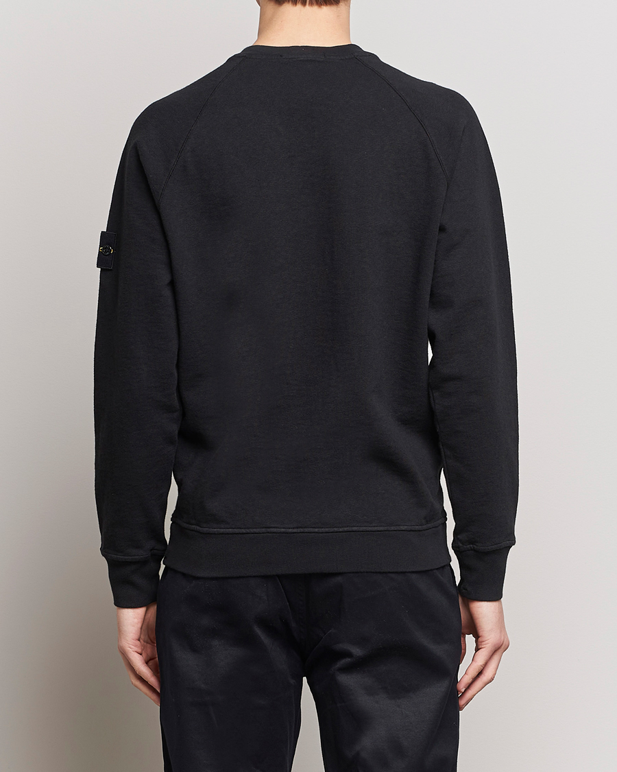 Homme | Pulls Et Tricots | Stone Island | Garment Dyed Cotton Old Effect Sweatshirt Black