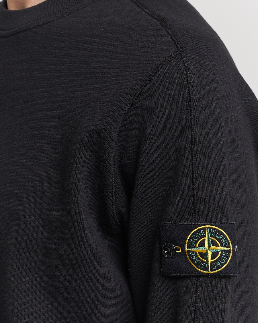 Homme | Pulls Et Tricots | Stone Island | Garment Dyed Cotton Old Effect Sweatshirt Black