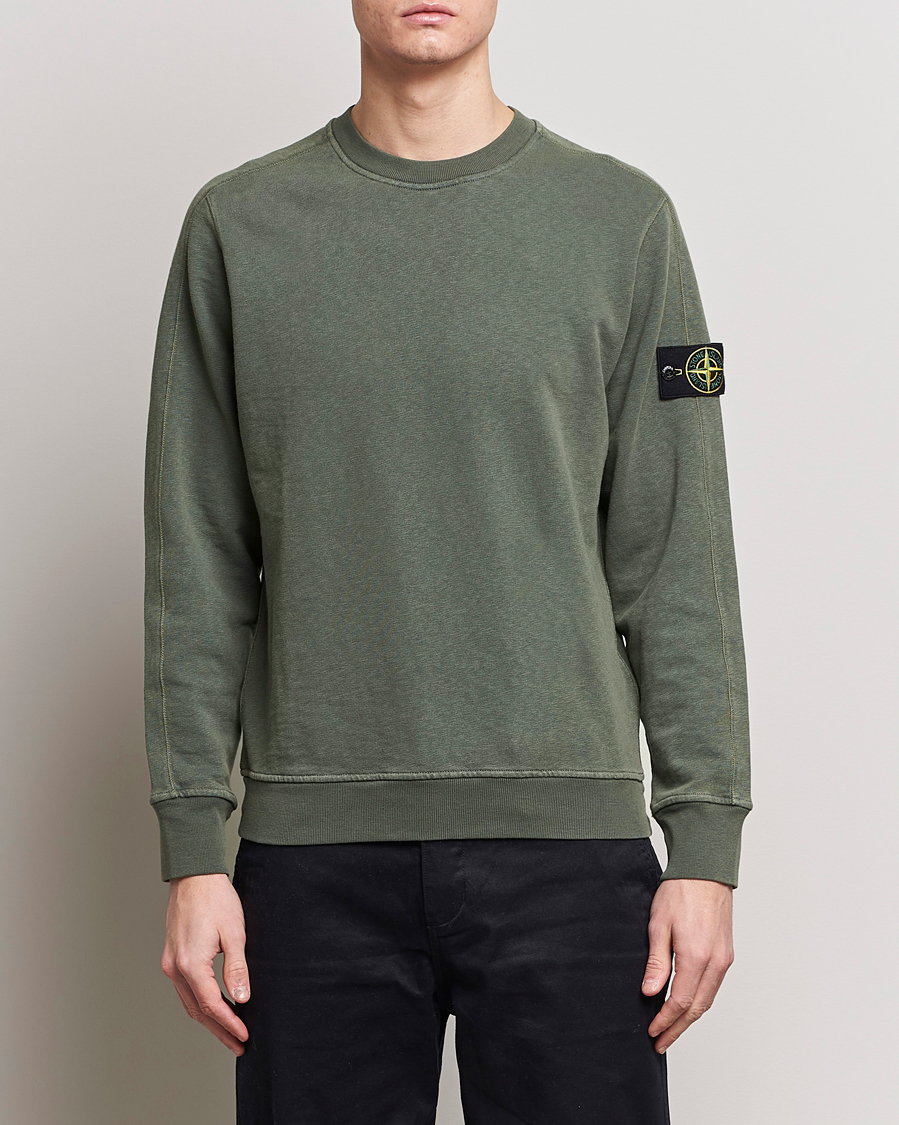 Homme | Vêtements | Stone Island | Garment Dyed Cotton Old Effect Sweatshirt Musk