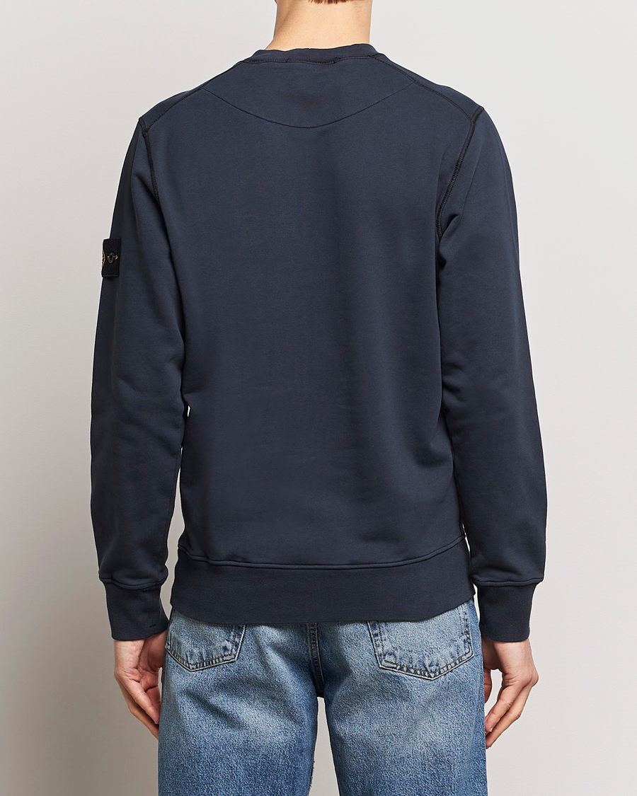 Homme | Pulls Et Tricots | Stone Island | Garment Dyed Cotton Sweatshirt Navy Blue