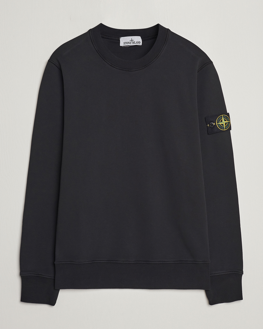 Homme | Pulls Et Tricots | Stone Island | Garment Dyed Cotton Sweatshirt Black