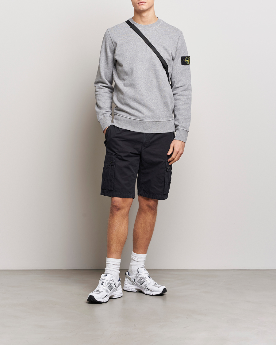 Homme | Pulls Et Tricots | Stone Island | Garment Dyed Cotton Sweatshirt Melange Grey