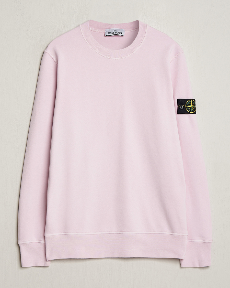 Homme | Pulls Et Tricots | Stone Island | Garment Dyed Cotton Sweatshirt Pink