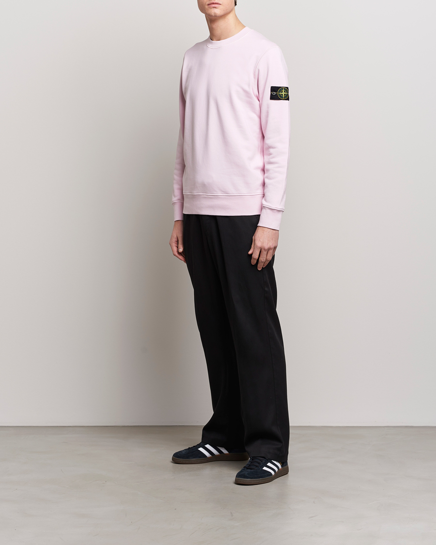 Homme | Pulls Et Tricots | Stone Island | Garment Dyed Cotton Sweatshirt Pink