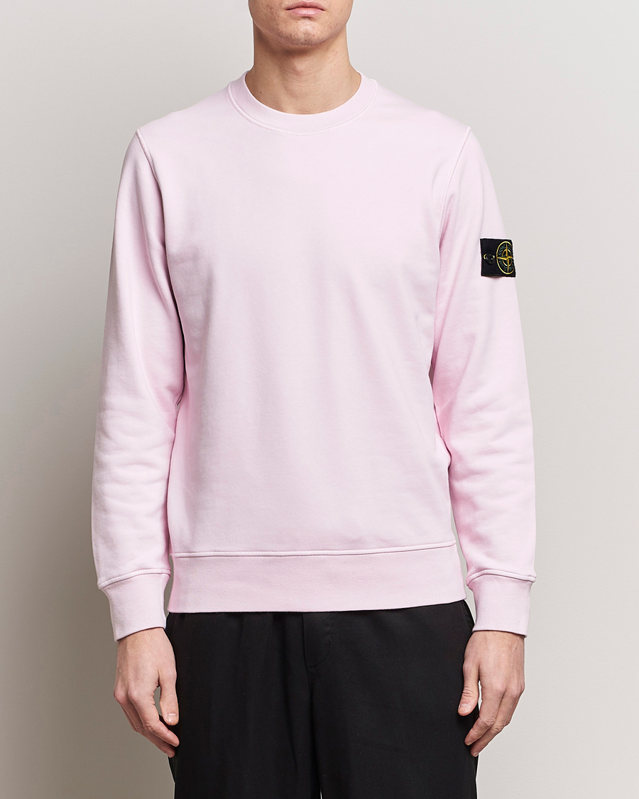 Homme | Pulls Et Tricots | Stone Island | Garment Dyed Cotton Sweatshirt Pink