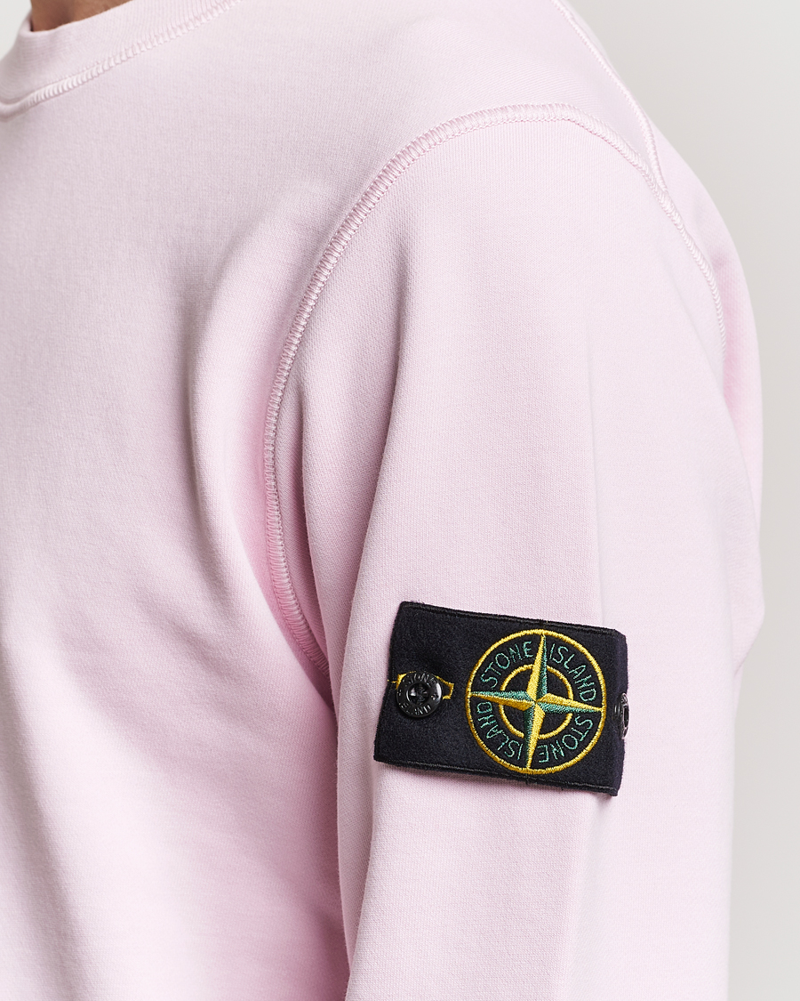 Homme | Pulls Et Tricots | Stone Island | Garment Dyed Cotton Sweatshirt Pink