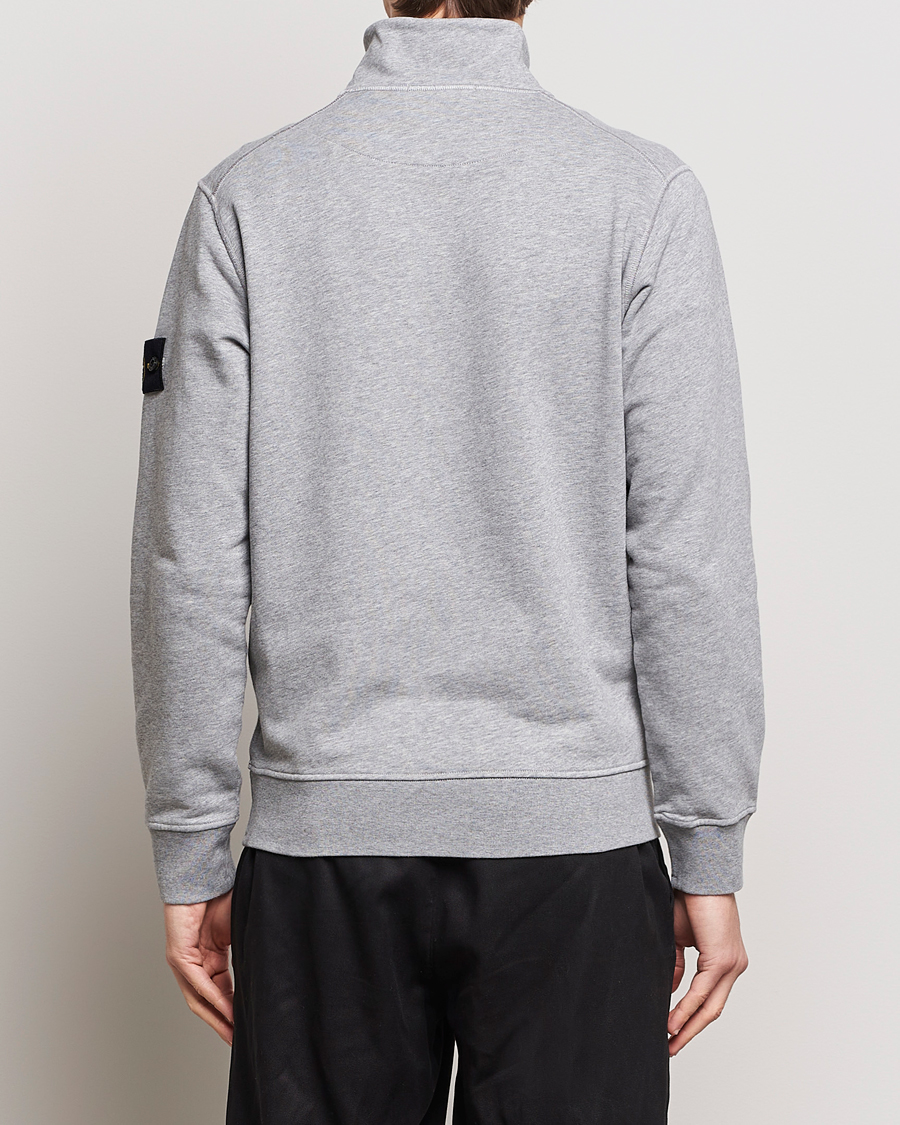 Homme | Pulls Et Tricots | Stone Island | Garment Dyed Cotton Half Zip Melange Grey