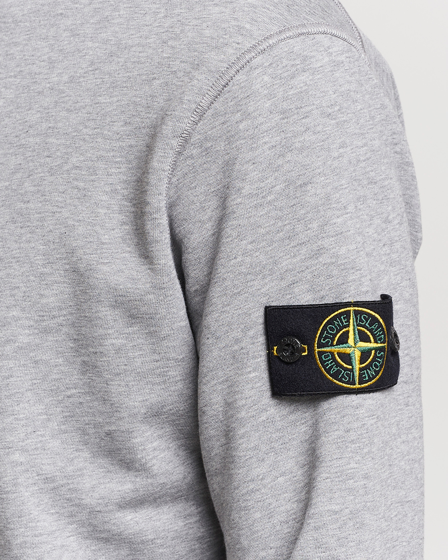 Homme | Pulls Et Tricots | Stone Island | Garment Dyed Cotton Half Zip Melange Grey