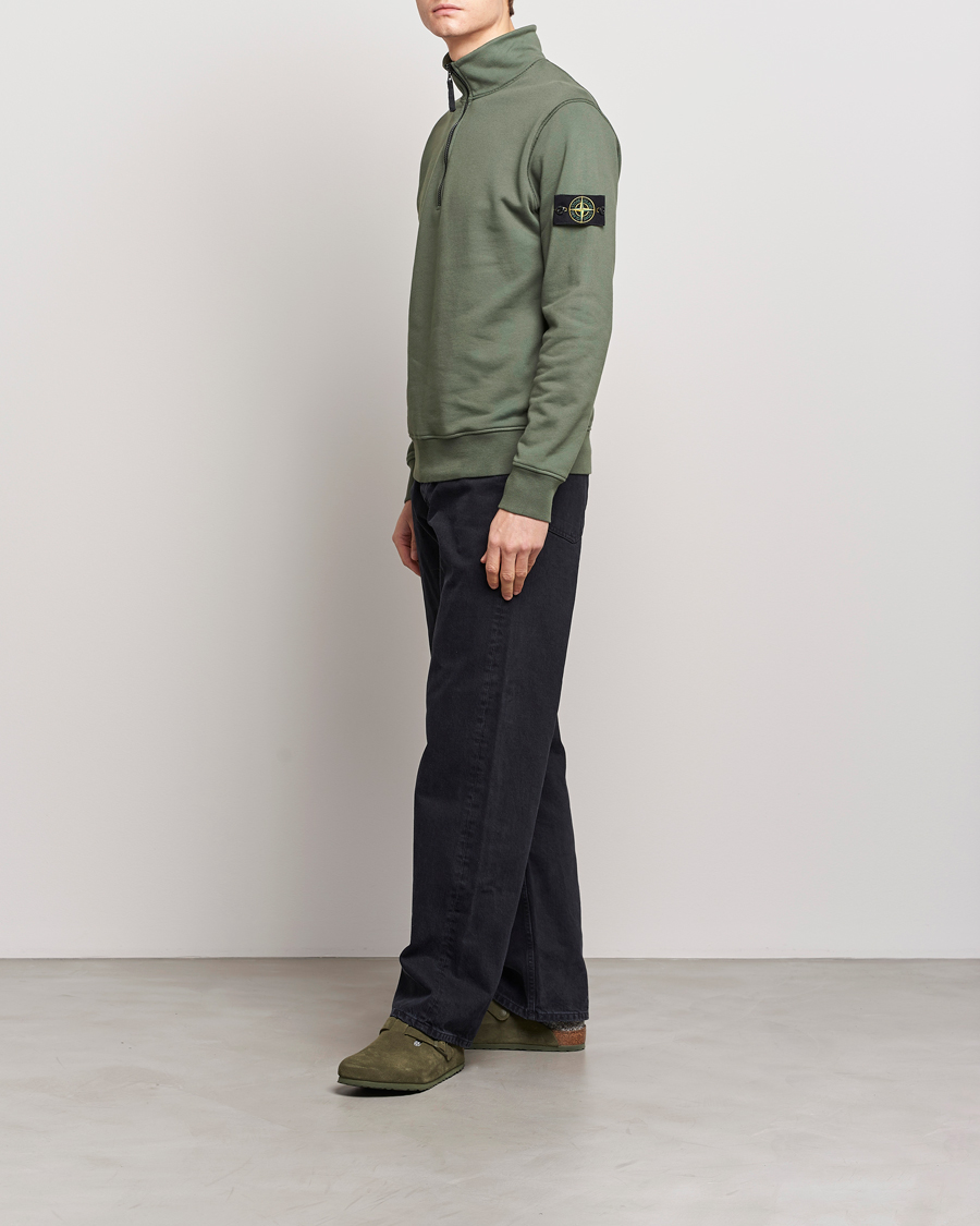 Homme | Pulls Et Tricots | Stone Island | Garment Dyed Cotton Half Zip Musk