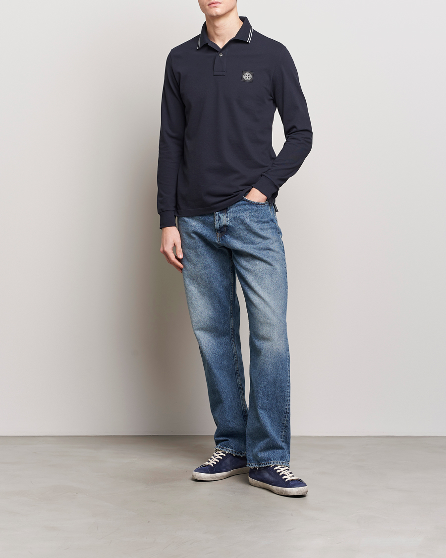 Homme | Pulls Et Tricots | Stone Island | Organic Cotton Stretch Pique Navy Blue