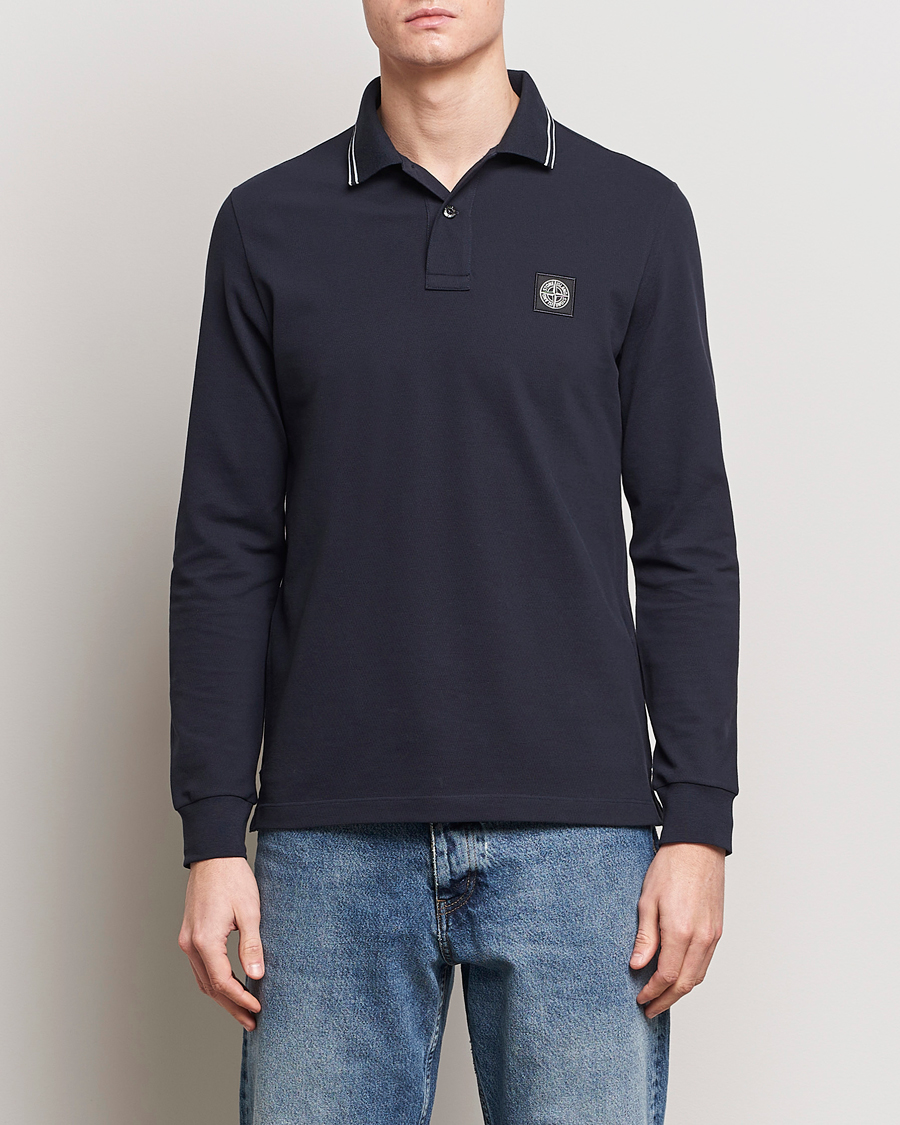Homme | Pulls Et Tricots | Stone Island | Organic Cotton Stretch Pique Navy Blue