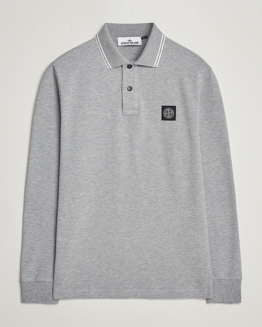 Homme | Pulls Et Tricots | Stone Island | Organic Cotton Stretch Pique Melange Grey