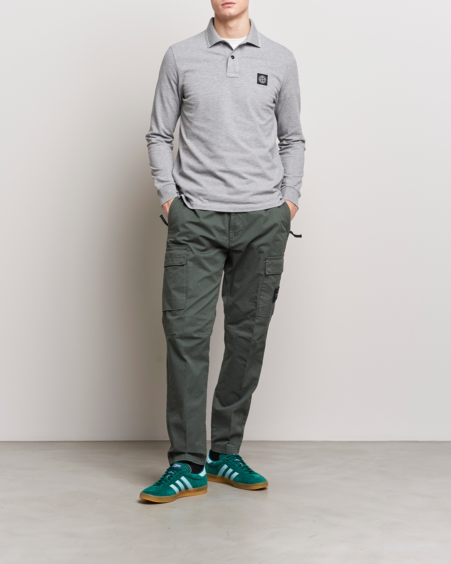 Homme | Pulls Et Tricots | Stone Island | Organic Cotton Stretch Pique Melange Grey