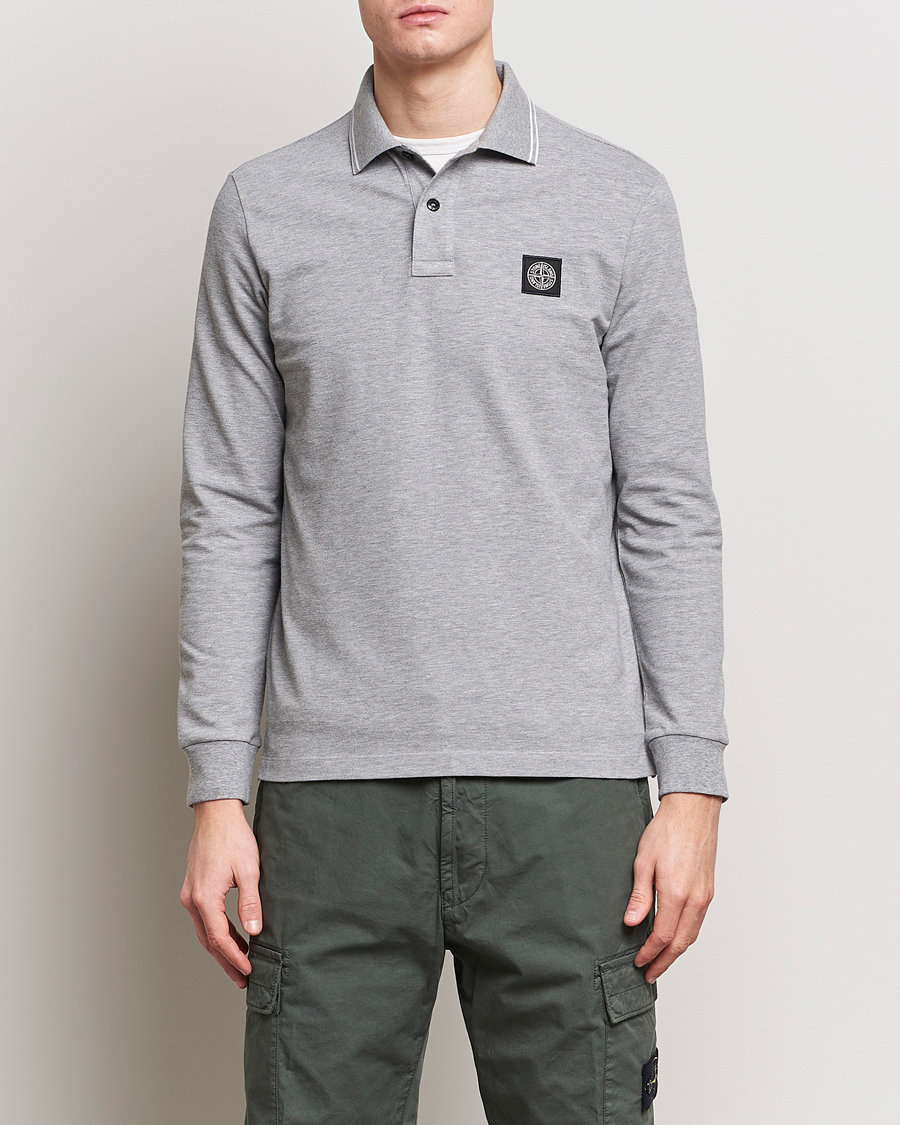 Homme | Pulls Et Tricots | Stone Island | Organic Cotton Stretch Pique Melange Grey