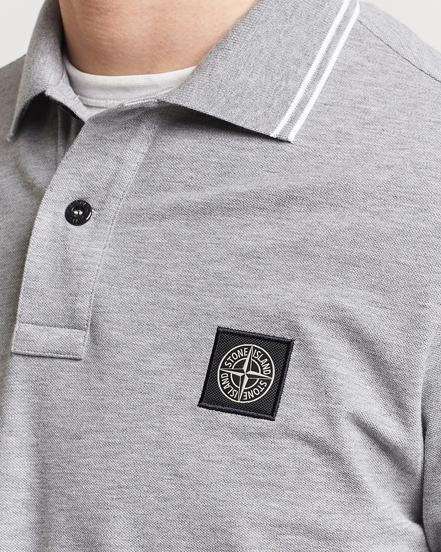 Homme | Pulls Et Tricots | Stone Island | Organic Cotton Stretch Pique Melange Grey