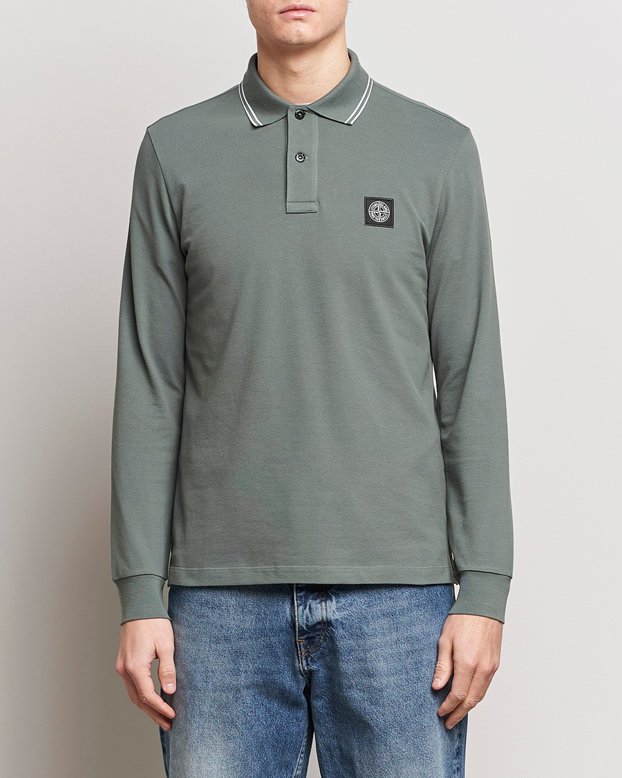 Homme | Polos À Manches Longues | Stone Island | Organic Cotton Stretch Pique Musk