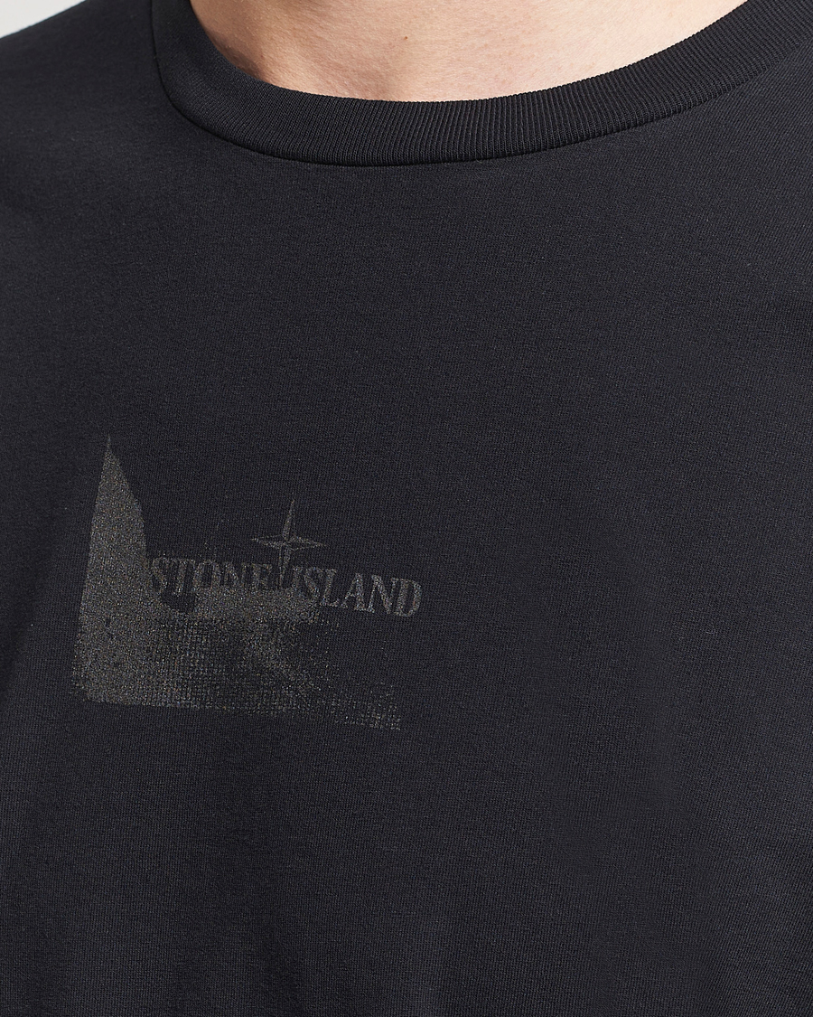Homme | T-shirts | Stone Island | Reflective Two Print Cotton T-Shirt Black