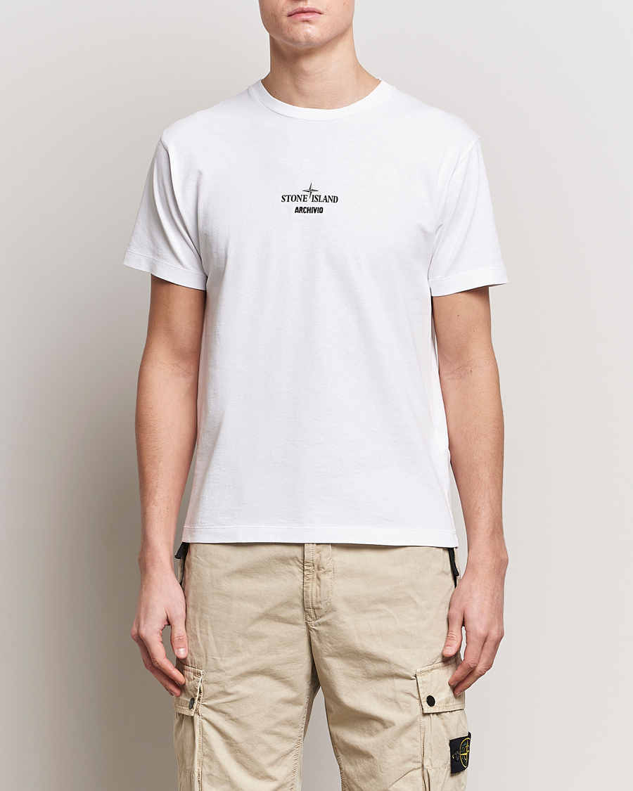 Homme | T-shirts | Stone Island | Archivio Print T-Shirt White