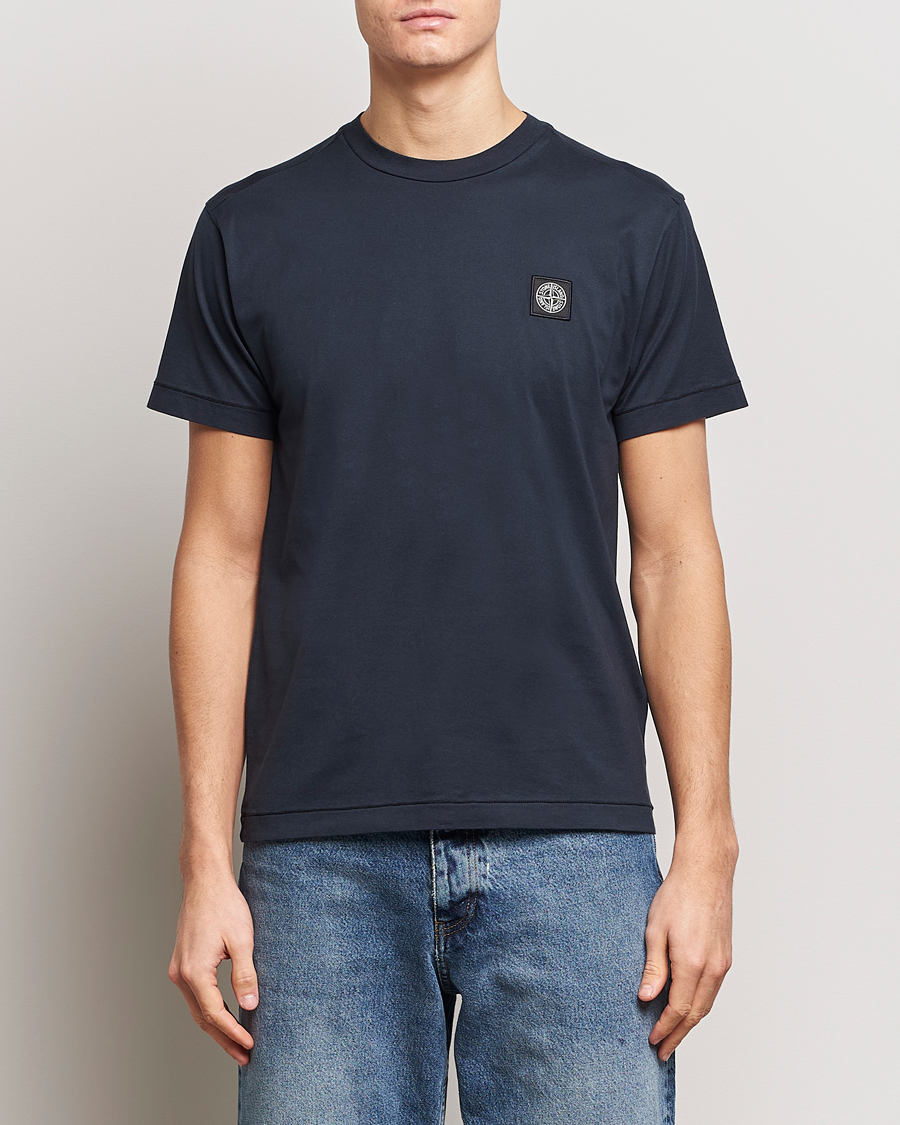 Homme | Vêtements | Stone Island | Garment Dyed Cotton Jersey T-Shirt Navy Blue