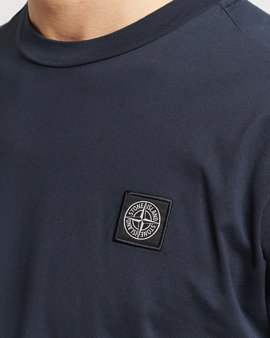 Homme | T-shirts | Stone Island | Garment Dyed Cotton Jersey T-Shirt Navy Blue