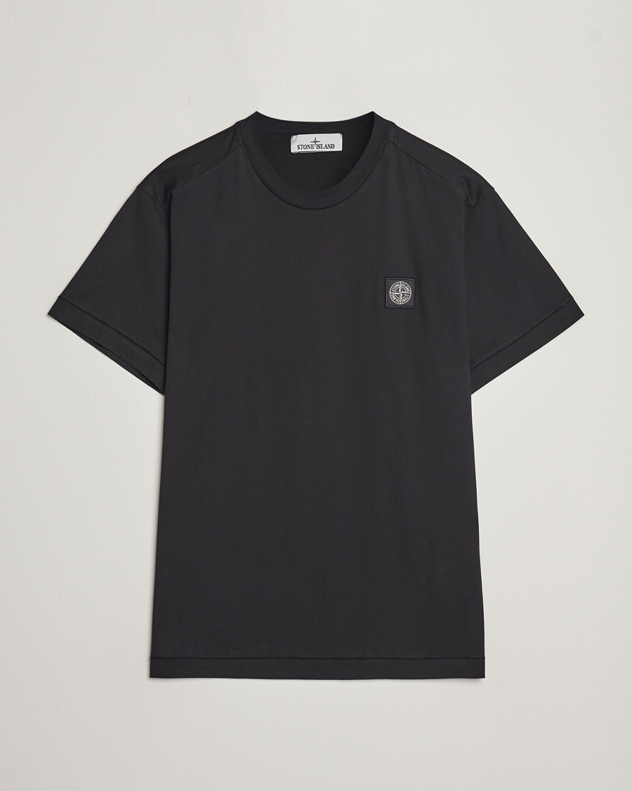 Homme | T-shirts | Stone Island | Garment Dyed Cotton Jersey T-Shirt Black