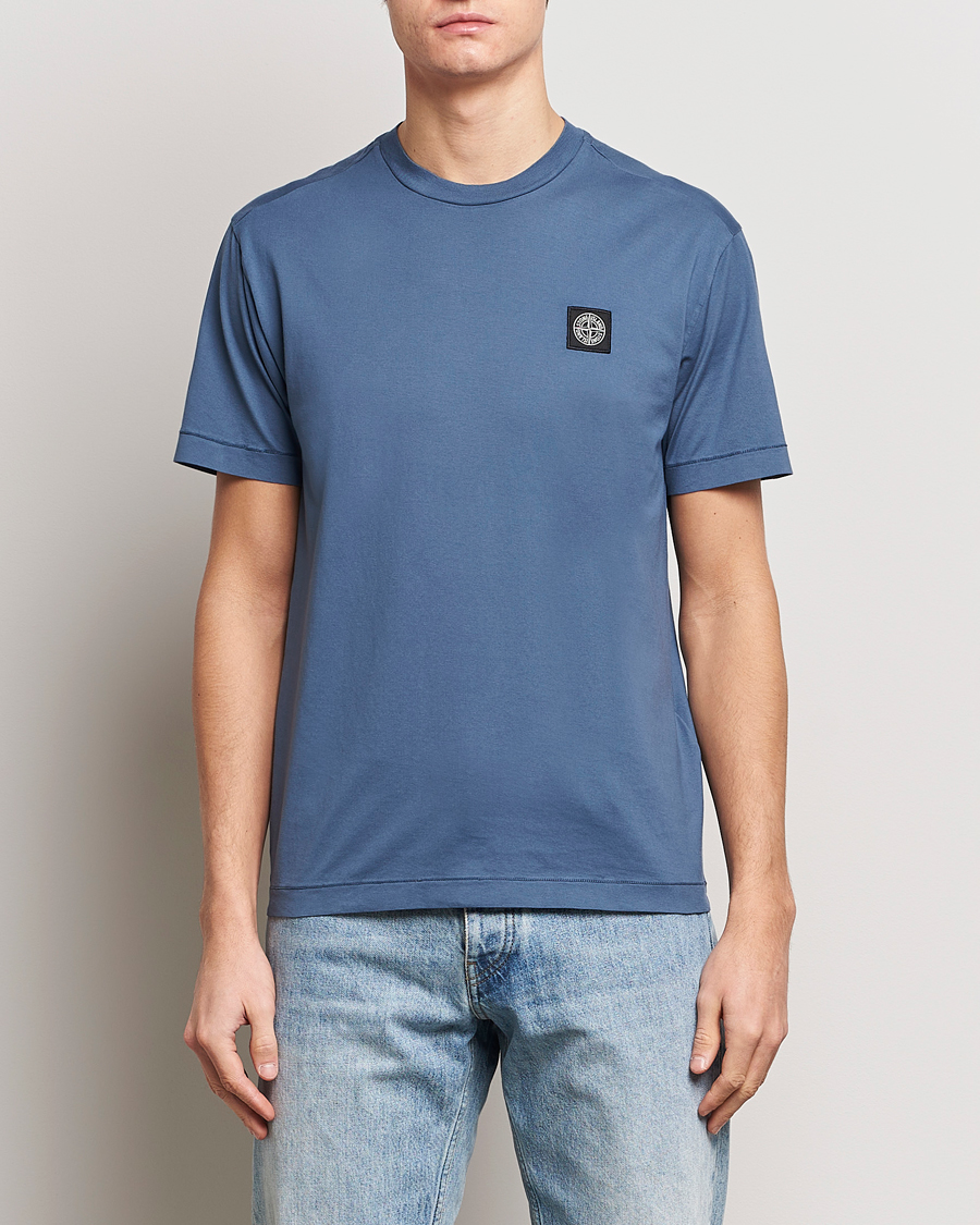 Homme |  | Stone Island | Garment Dyed Cotton Jersey T-Shirt Dark Blue