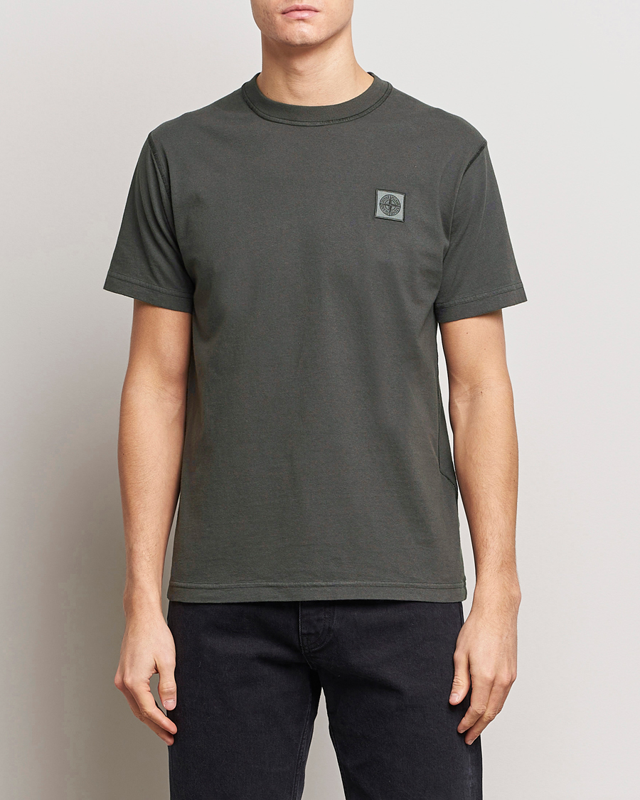 Homme | Stone Island | Stone Island | Organic Cotton Fissato Effect T-Shirt Charcoal