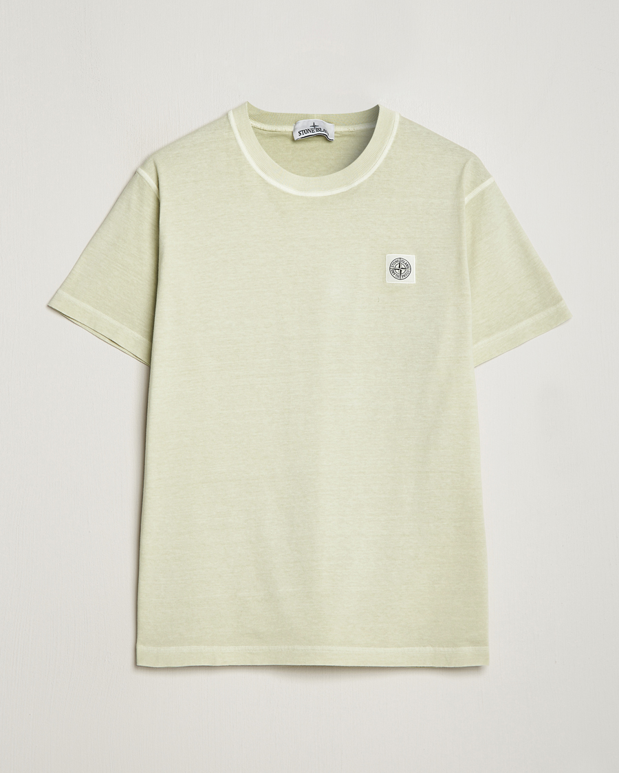 Homme | T-shirts | Stone Island | Organic Cotton Fissato Effect T-Shirt Pistachio