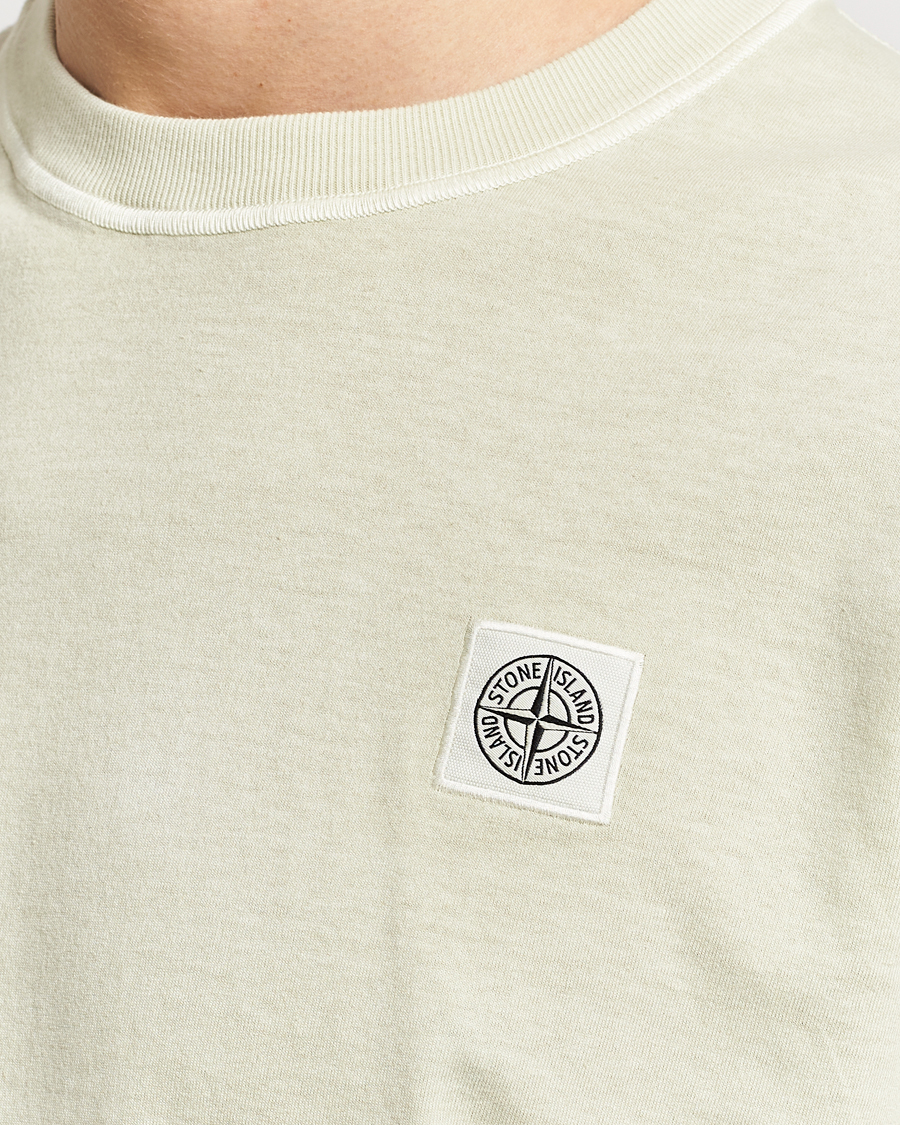 Homme | T-shirts | Stone Island | Organic Cotton Fissato Effect T-Shirt Pistachio