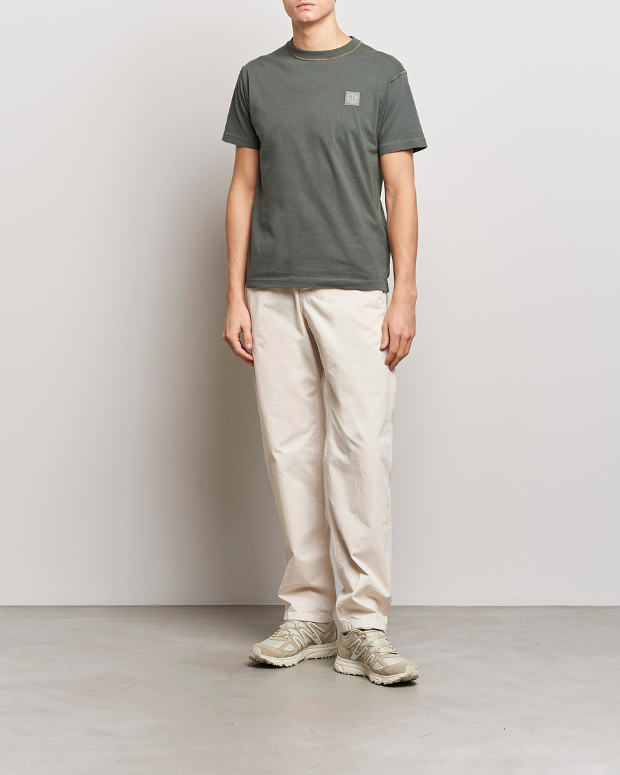 Homme | T-shirts | Stone Island | Organic Cotton Fissato Effect T-Shirt Musk