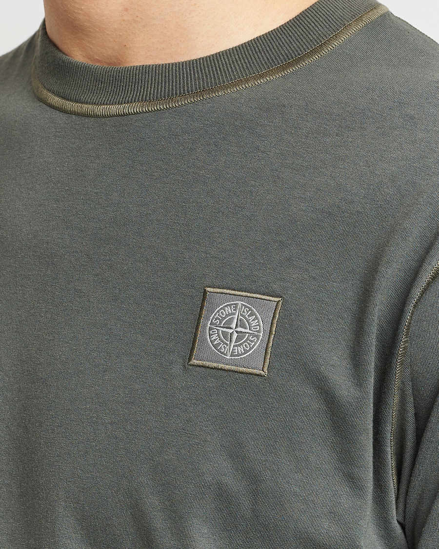 Homme | T-shirts | Stone Island | Organic Cotton Fissato Effect T-Shirt Musk
