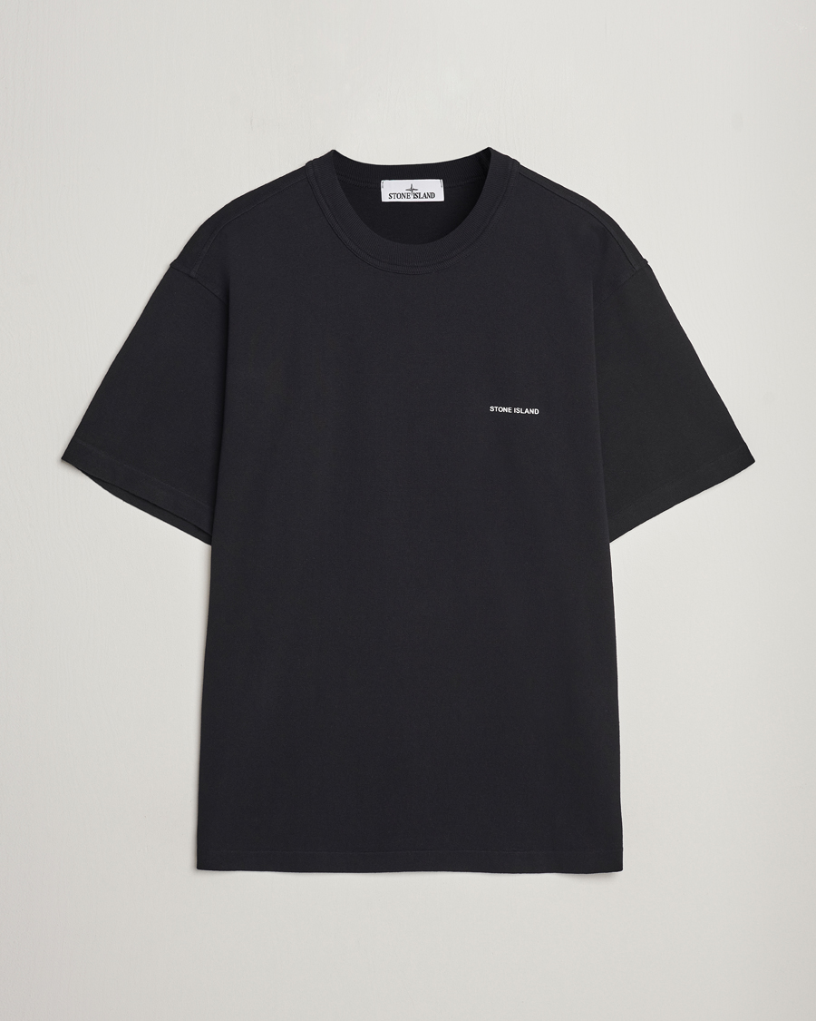 Homme | T-shirts | Stone Island | Cotton Jersey Small Logo T-Shirt Black