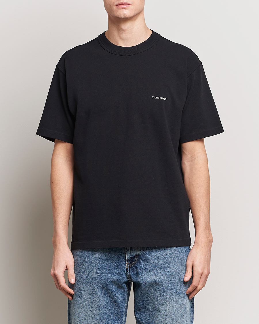 Homme | T-shirts À Manches Courtes | Stone Island | Cotton Jersey Small Logo T-Shirt Black