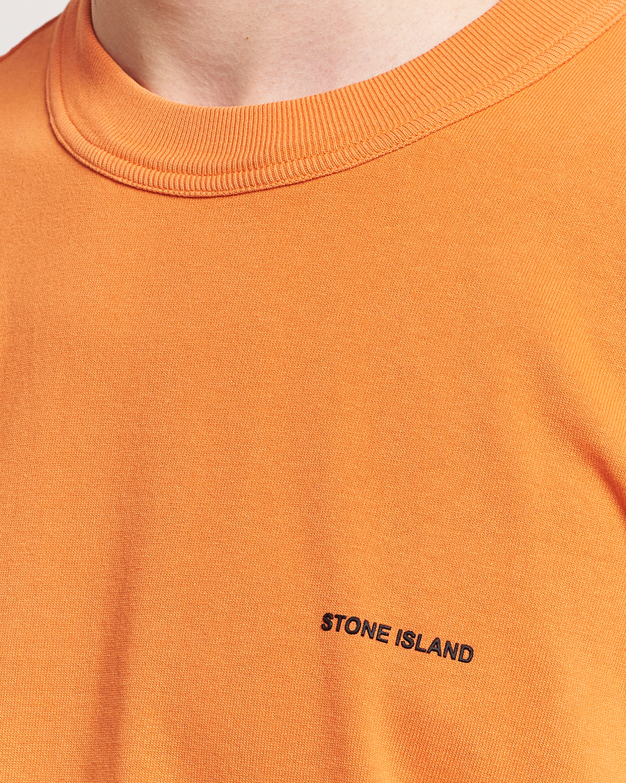 Homme | T-shirts | Stone Island | Cotton Jersey Small Logo T-Shirt Orange
