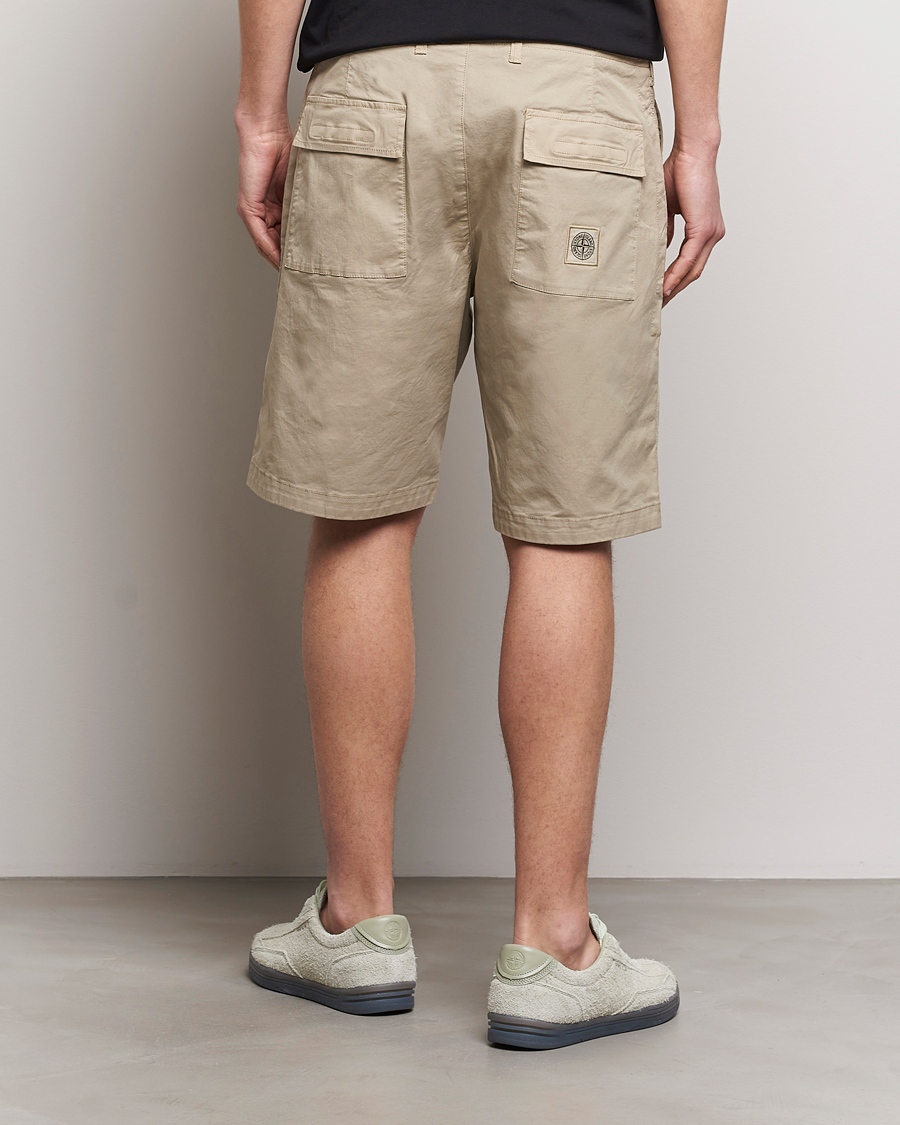 Homme | Shorts | Stone Island | Supima Cotton Twill Stretch Shorts Sand