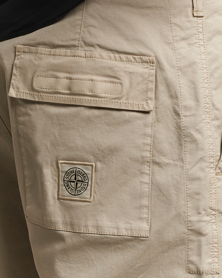 Homme | Shorts | Stone Island | Supima Cotton Twill Stretch Shorts Sand